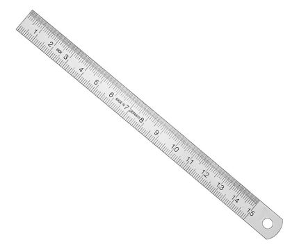 Ruler, 15 cm, metal